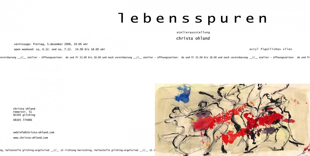 Einladung Ausstellung "lebensspuren"